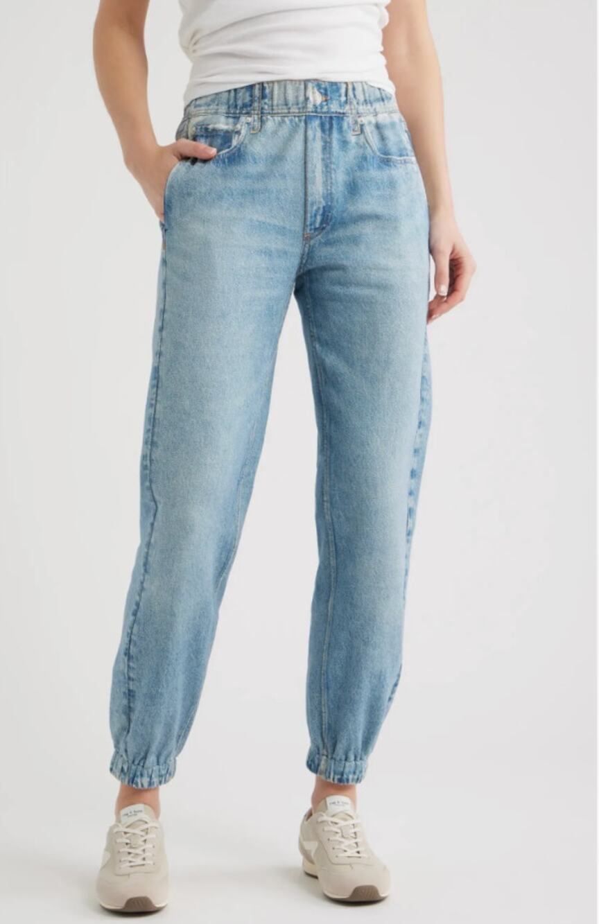 Rag & Bone Pants Womens XS Miramar Denim Terry Jogger Pants Distressed Casual